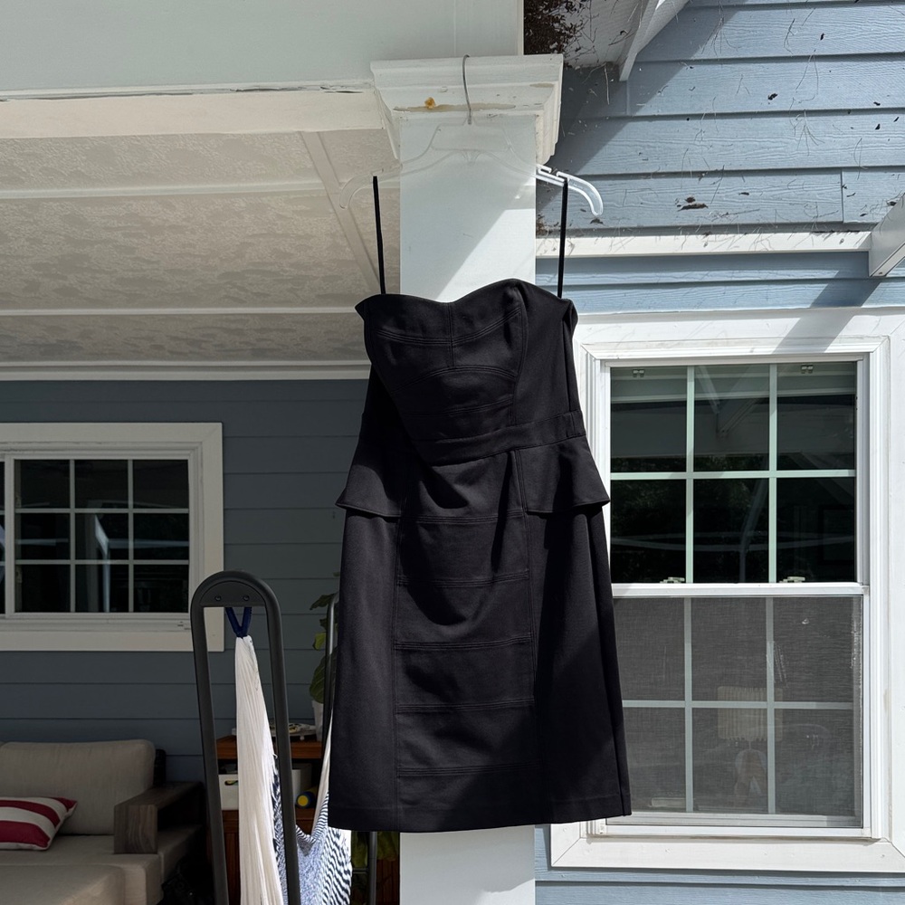 White House Black Market Black Strapless Dress
